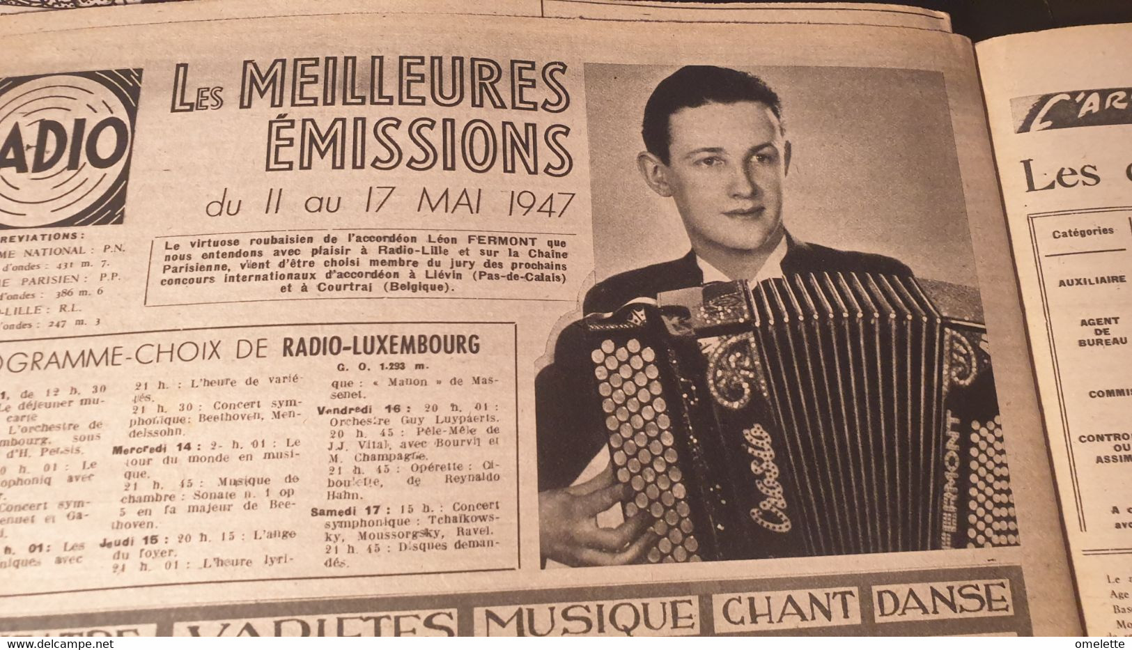 NORD 47/JOLIE FILLE/ ROUBAIX ACCORDEON LEON FERMONT - 1900 - 1949