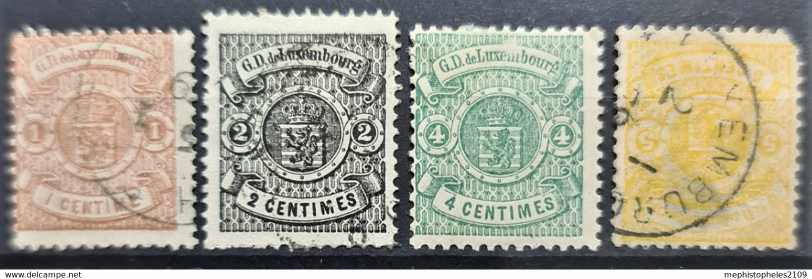 LUXEMBOURG 1876 - MLH/canceled - Sc# 29-32 - 1859-1880 Stemmi
