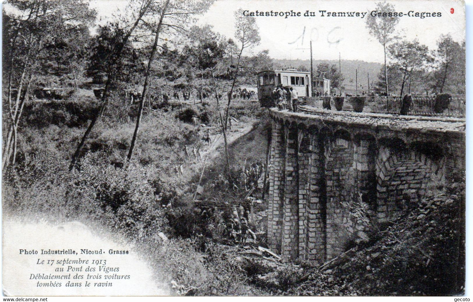 Catastrophe Du Tramway Grasse-Cagnes En 1913 - Andere & Zonder Classificatie