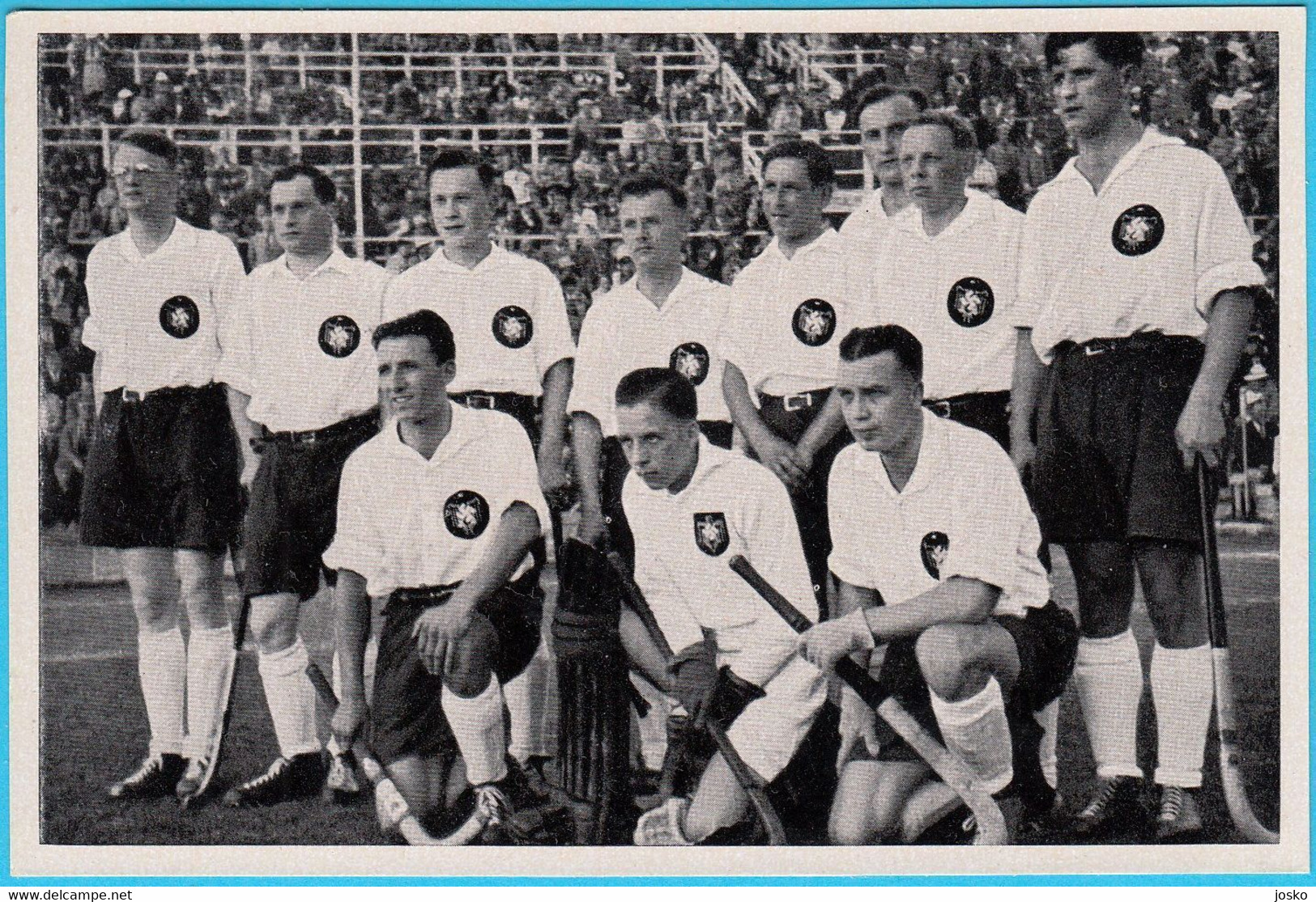 OLYMPIC GAMES BERLIN 1936 - GERMAN FIELD HOCKEY TEAM ... German Vintage Card * Sur Gazon Campo Da Sobre Hierba - Tarjetas