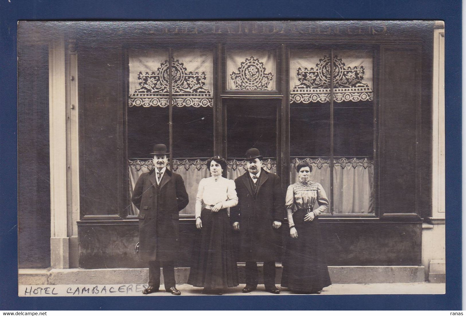 CPA [75] Paris Carte Photo Devanture Commerce Hôtel Cambacéres Non Circulé - Cafés, Hôtels, Restaurants