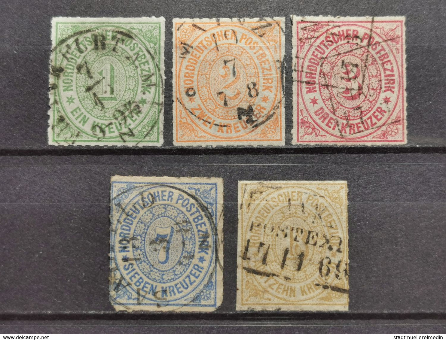 Norddeutsche Postbezirk Sammlung Mi-Nr. 1 - 26 Gestempelt Rare 900€ + - Autres & Non Classés