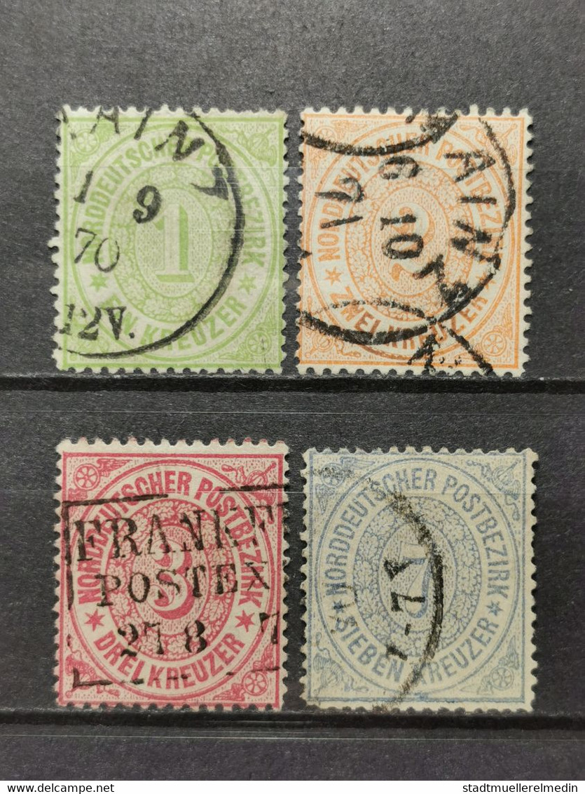 Norddeutsche Postbezirk Sammlung Mi-Nr. 1 - 26 Gestempelt Rare 900€ +