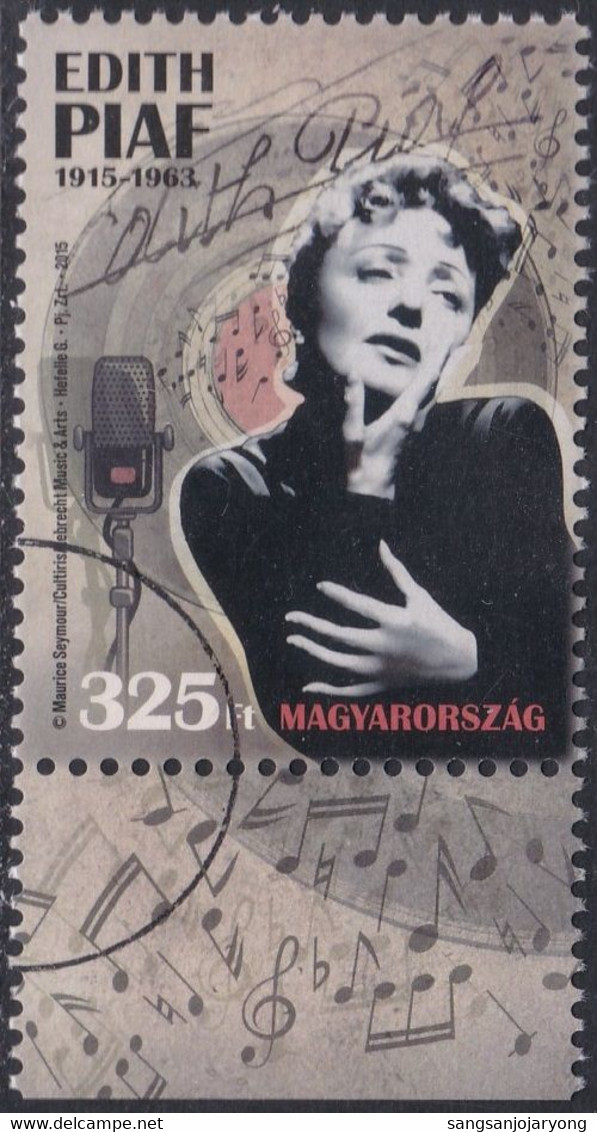 Specimen, Hungary Sc4351 Singer, Actress Edith Piaf (1915-63), Film, Cinema, Chanteur, Actrice - Chanteurs