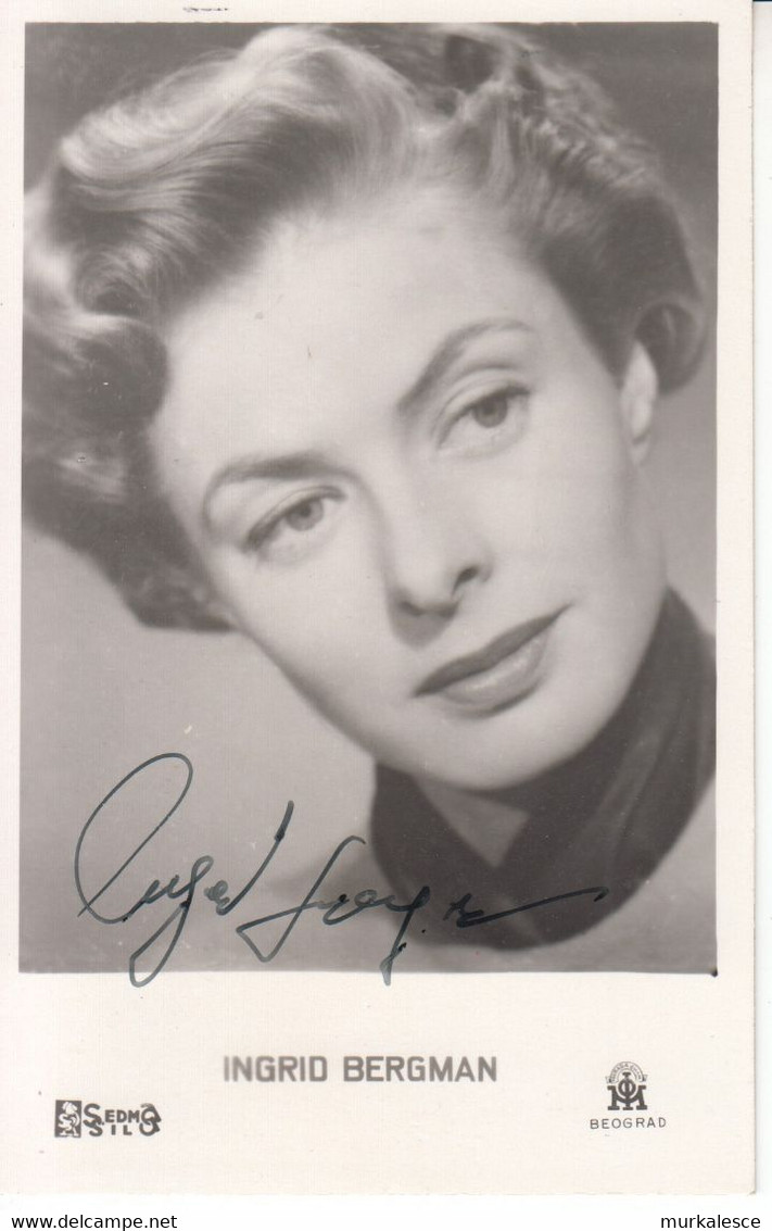 7038---AK-- INGRID  BERGMAN  AUTOGRMM - Autographs