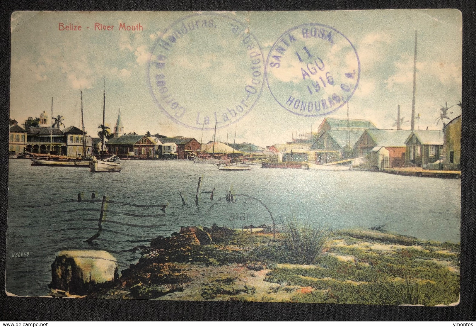 Postcard British Honduras 1916, Circulated In La Labor , Ocotepeque , Honduras - Belize