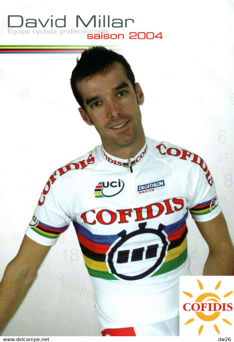 Fiche Cyclisme Avec Palmares - David Millar, Champion Du Monde Contre La Montre 2003 - Equipe Cofidis - Sports