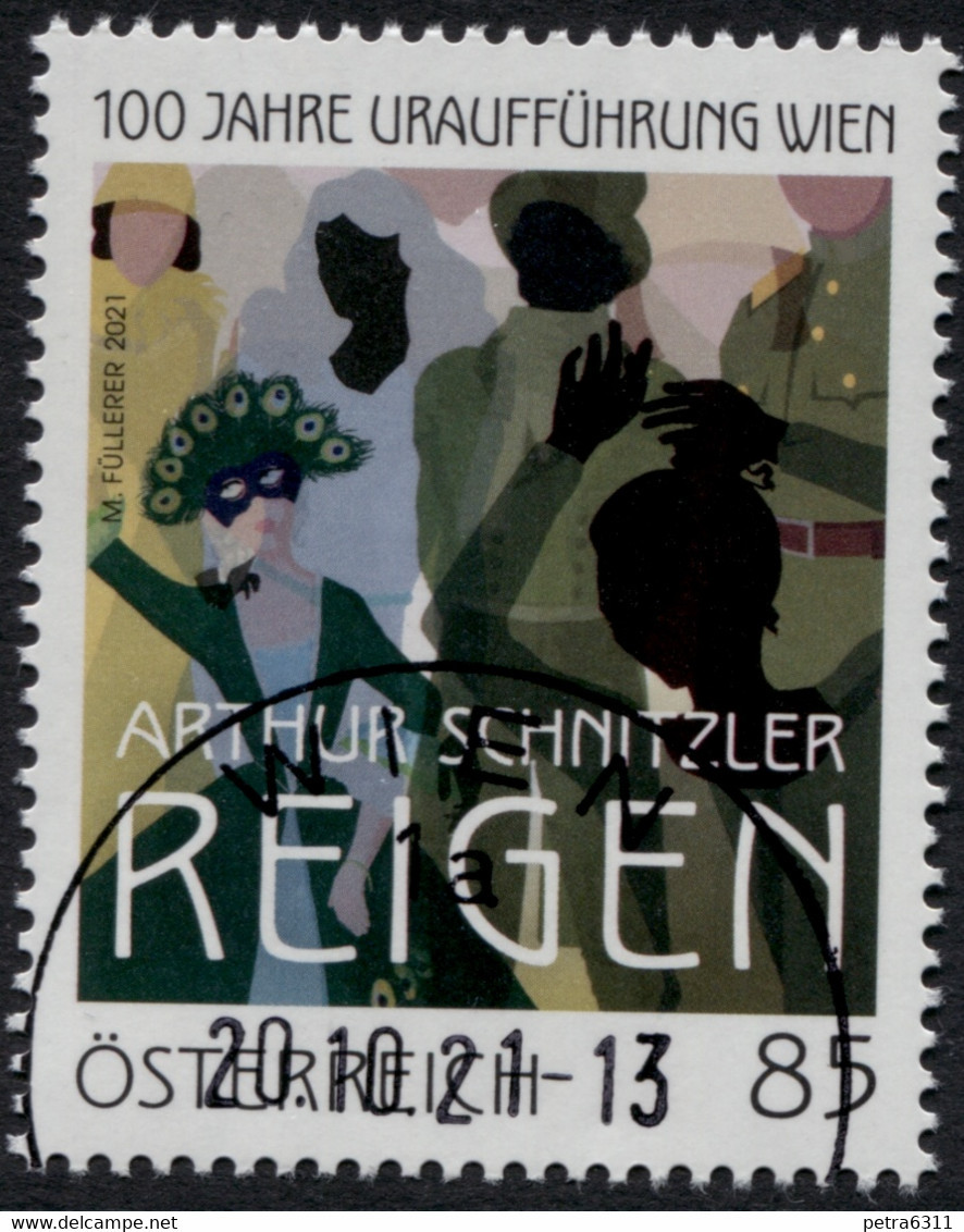 100 Jahre Schnitzlers-Reigen Wien Österreich  2021 Gestempelt - Used Stamps