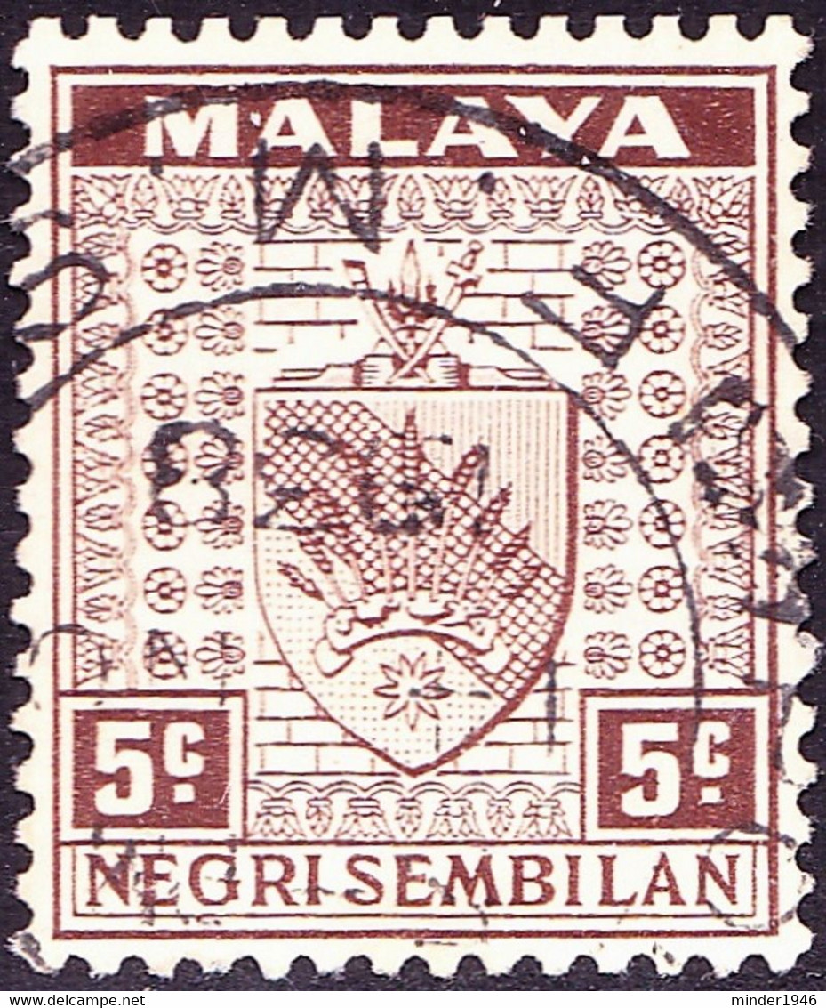 MALAYA NEGRI SEMBILAN 1935 5c Brown SG26 Fine Used - Negri Sembilan