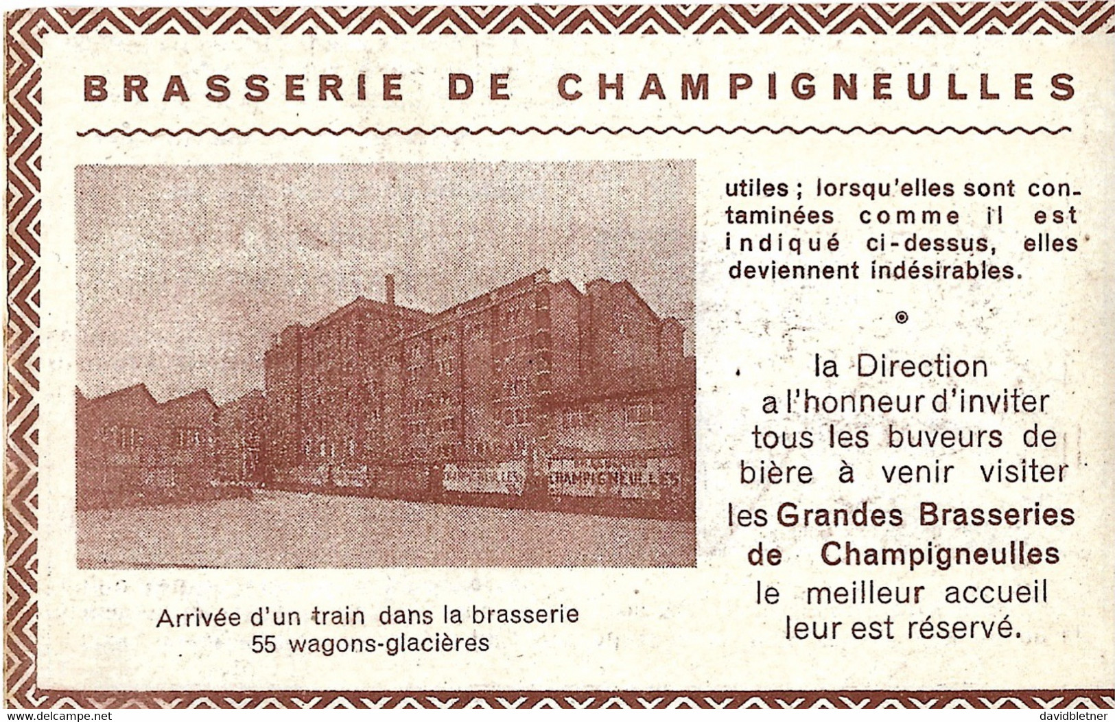 Carnet Brasserie De Champigneulles - Autres & Non Classés