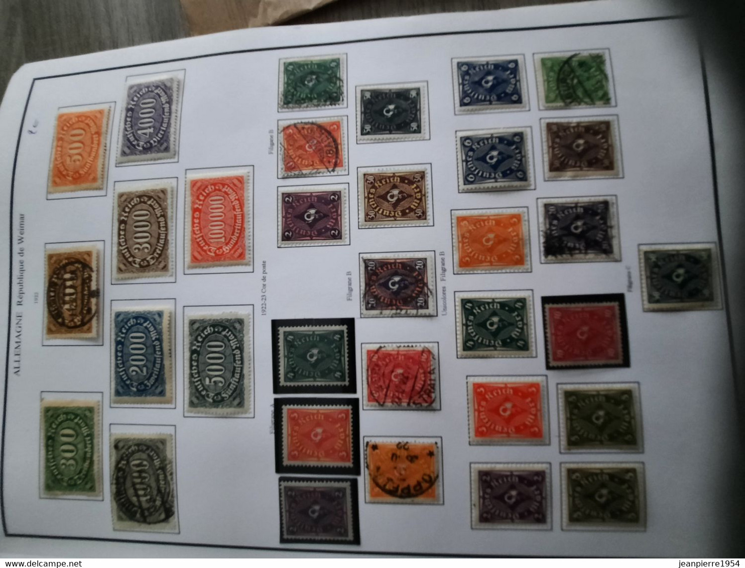 album de timbres allemand