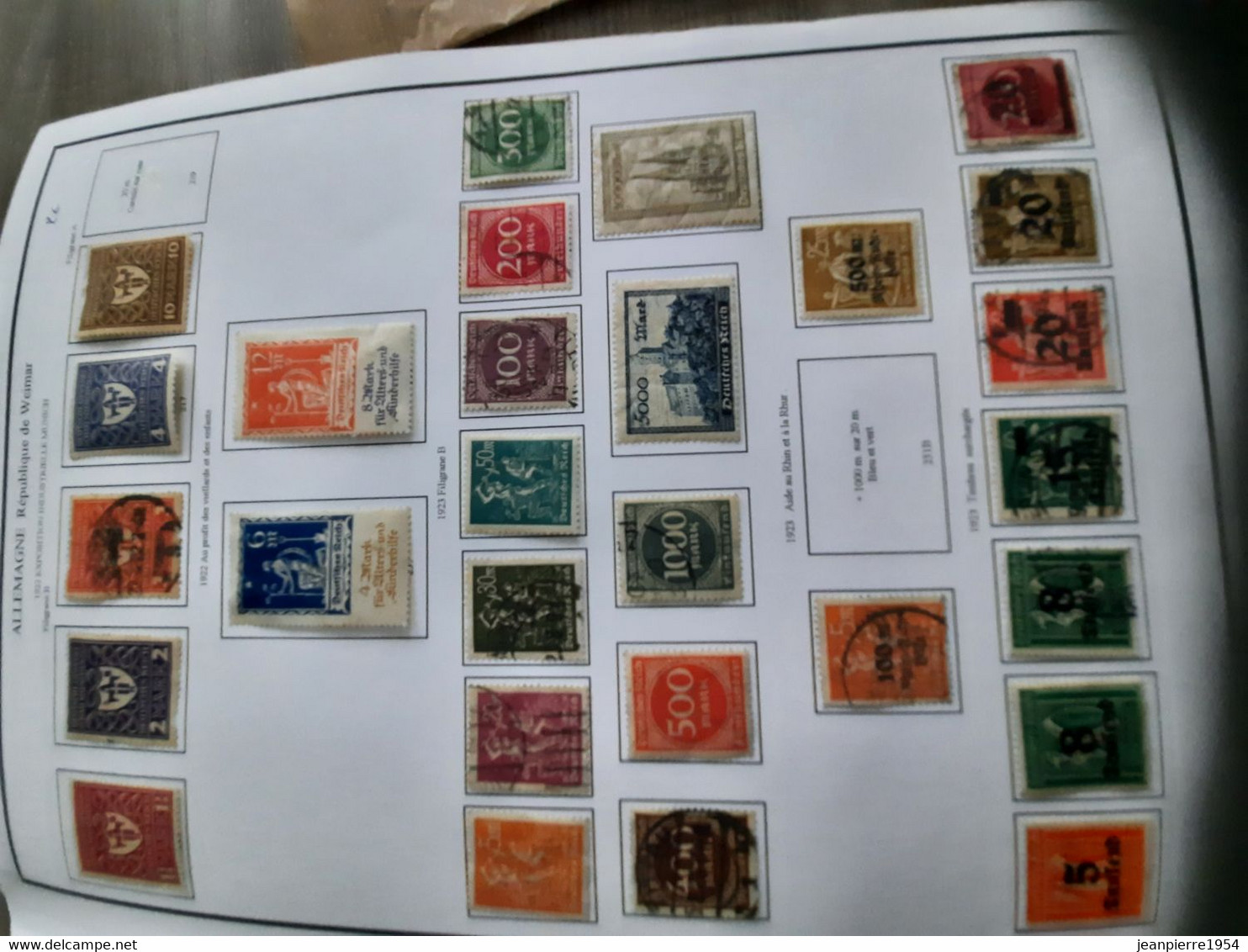 album de timbres allemand