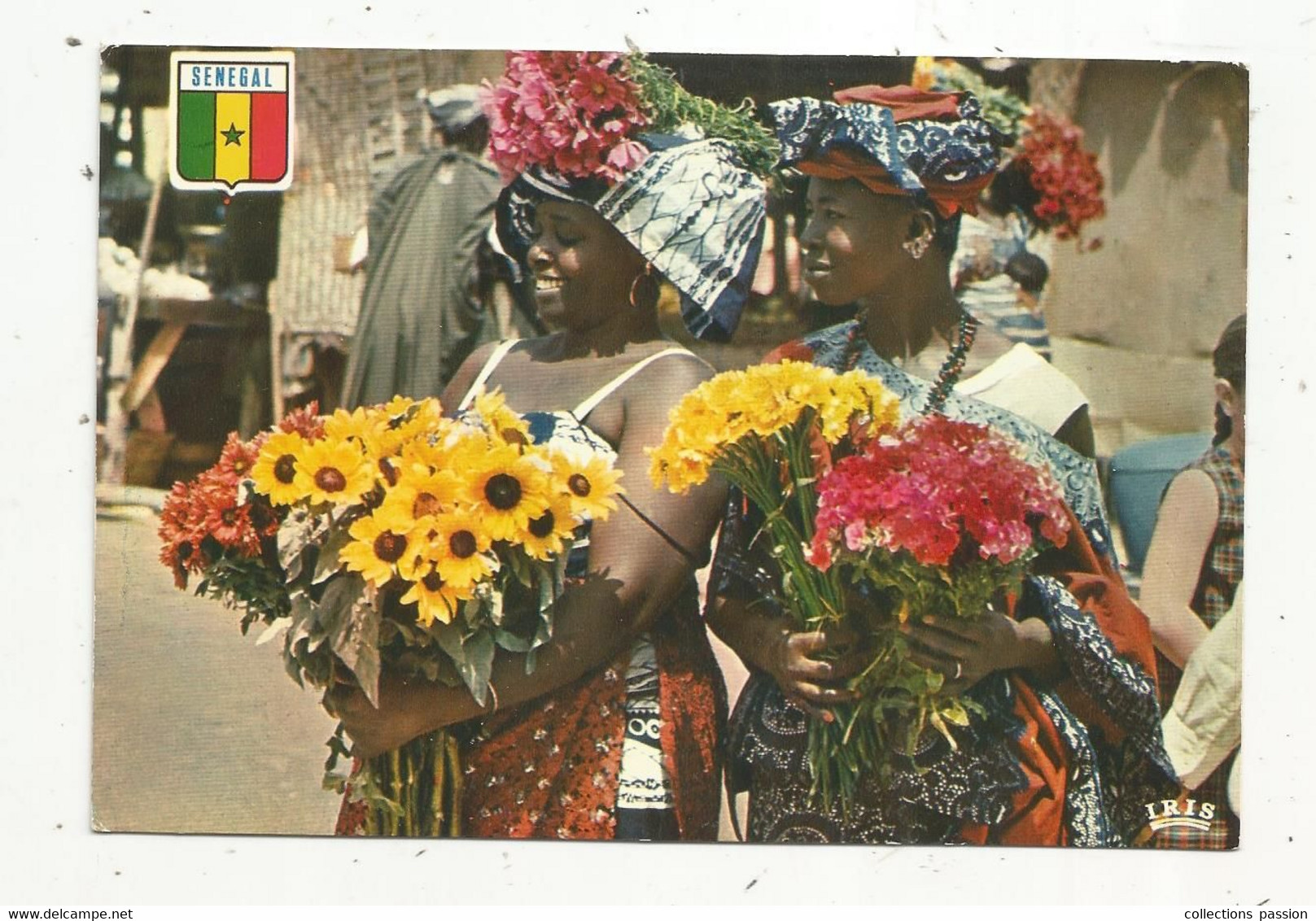 MO, Commerce,  Marché , Vendeuses Defleurs ,SENEGAL , DAKAR , écrite 1978 - Marchés