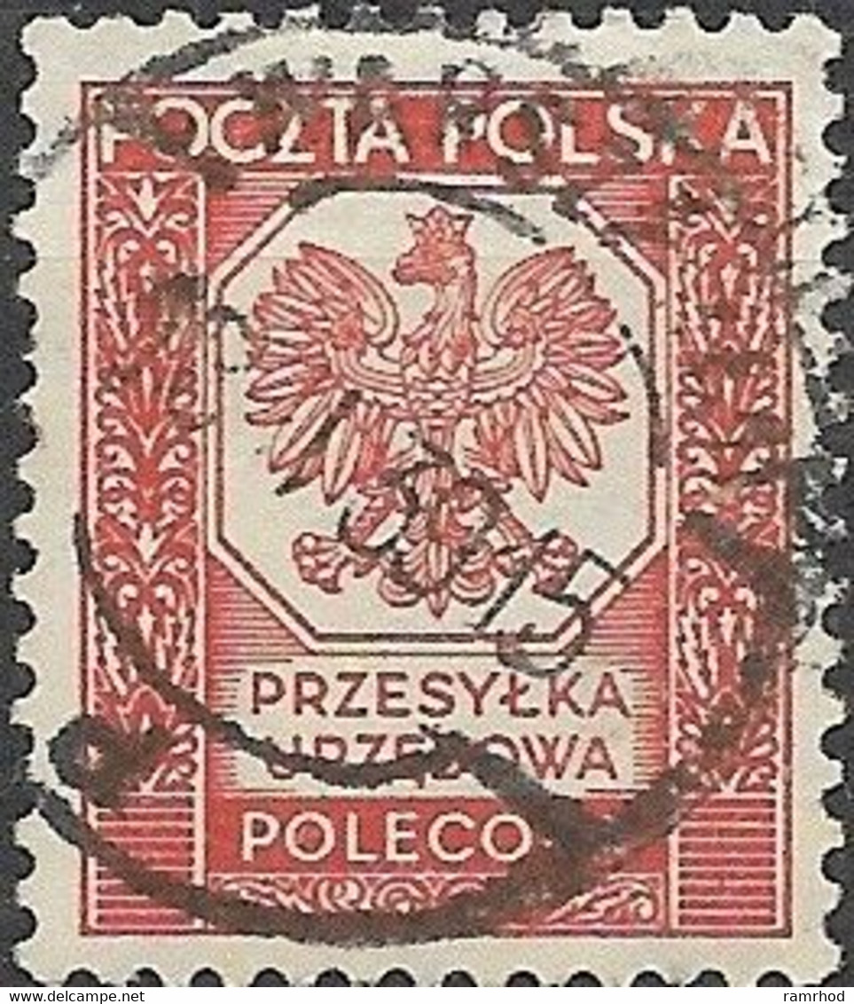 POLAND 1933 Official - (No Value) - Red FU - Dienstmarken