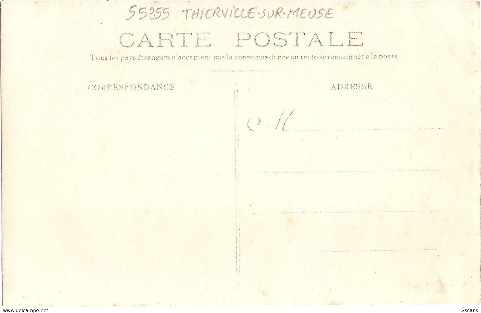 Dépt 55 - THIERVILLE-SUR-MEUSE (150 Avenue Goubet Van Heeghe) - CARTE-PHOTO Devanture CAFÉ BURLEREAUX - (env. De Verdun) - Autres & Non Classés