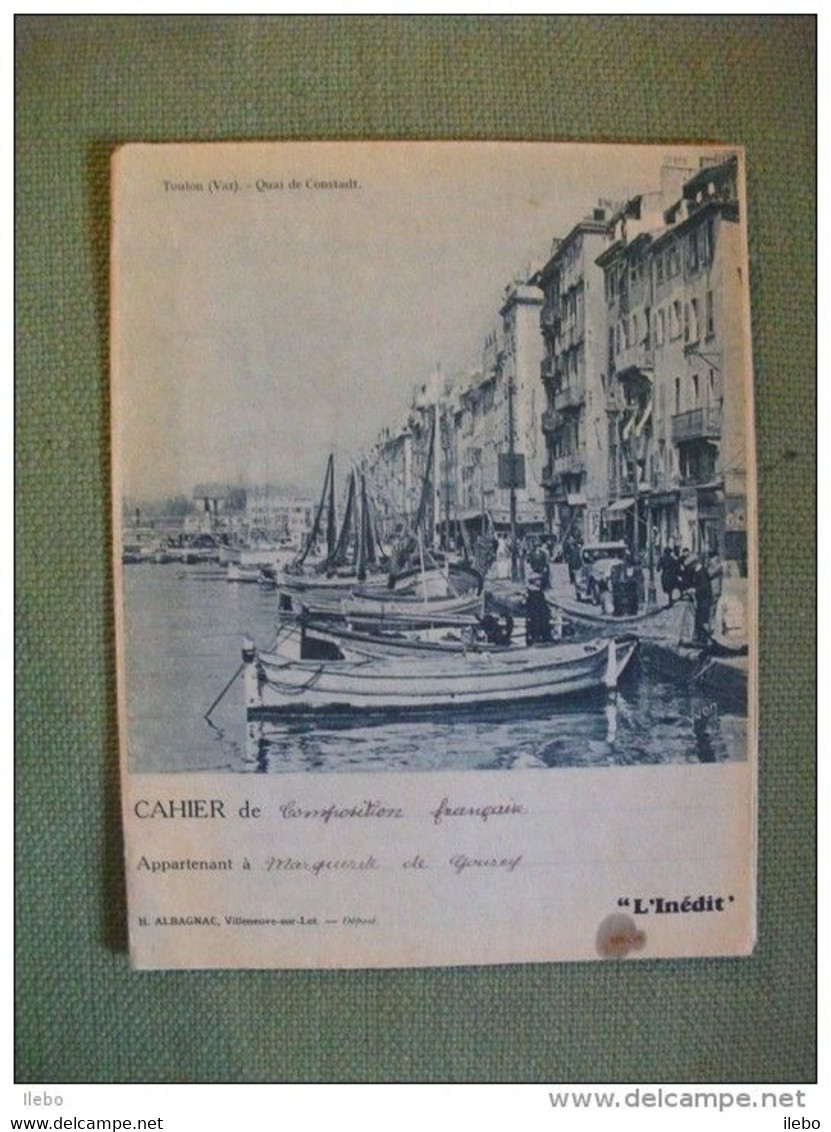 Protège Cahier Toulon Quai De Constadt Bateaux Marine Dordogne - Protège-cahiers