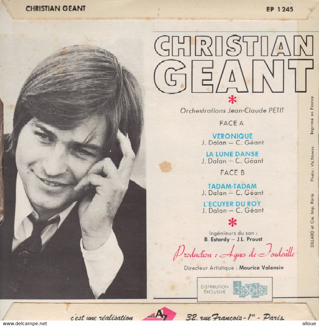 CHRISTIAN GEANT- FR EP -  VERONIQUE  + 3 - Autres - Musique Française