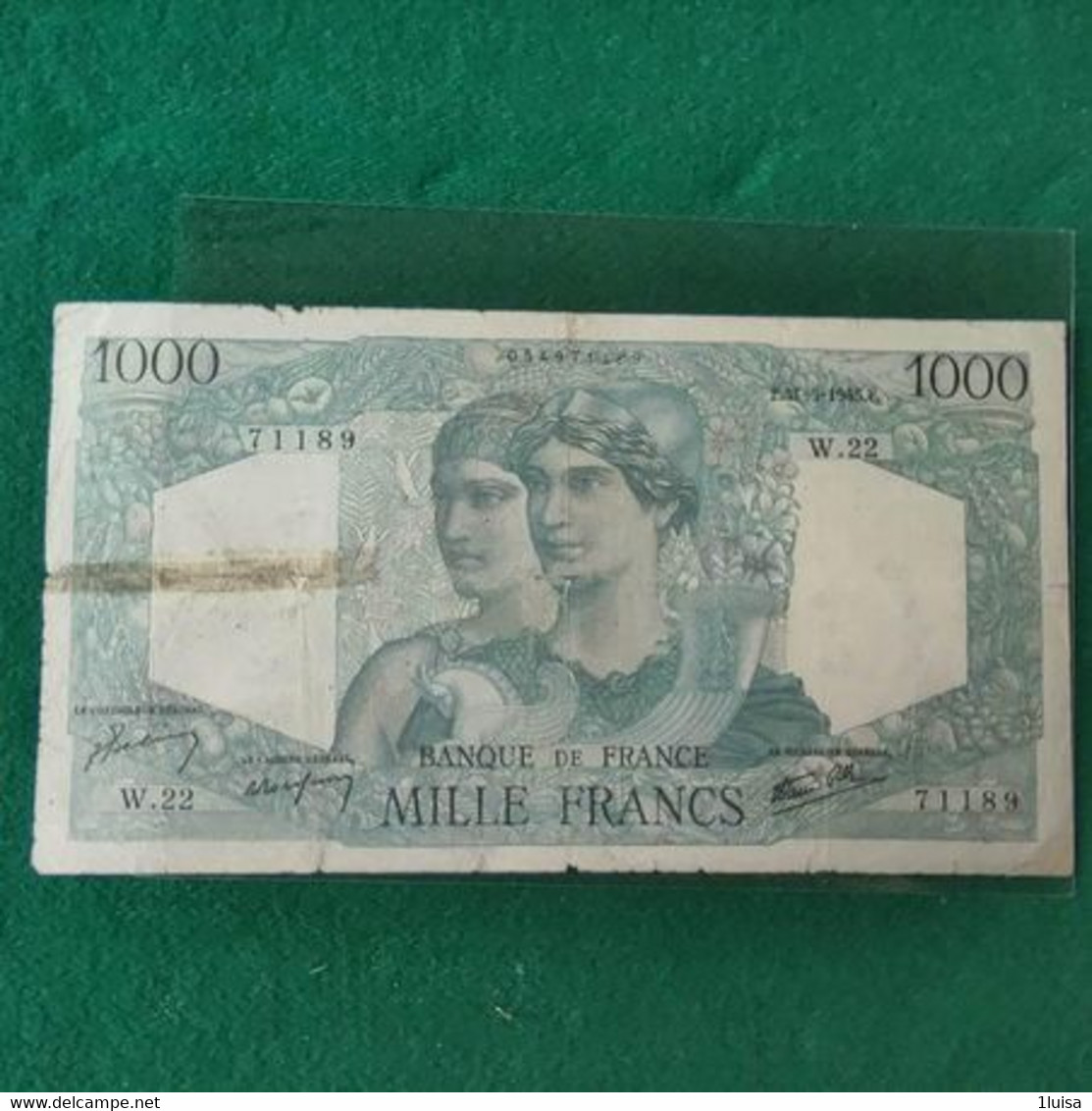 FRANCIA 1000 Francs 1946 - 1 000 F 1945-1950 ''Minerve Et Hercule''