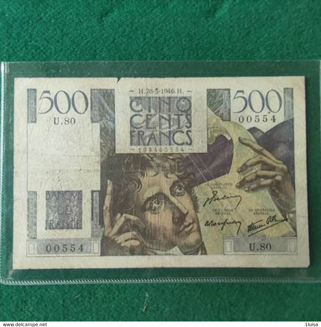 FRANCIA 500 Francs 1946 - 500 F 1945-1953 ''Chateaubriand''