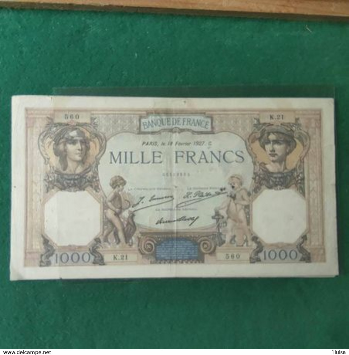 FRANCIA 1000 FRANCS 1927 - 1 000 F 1927-1940 ''Cérès Et Mercure''