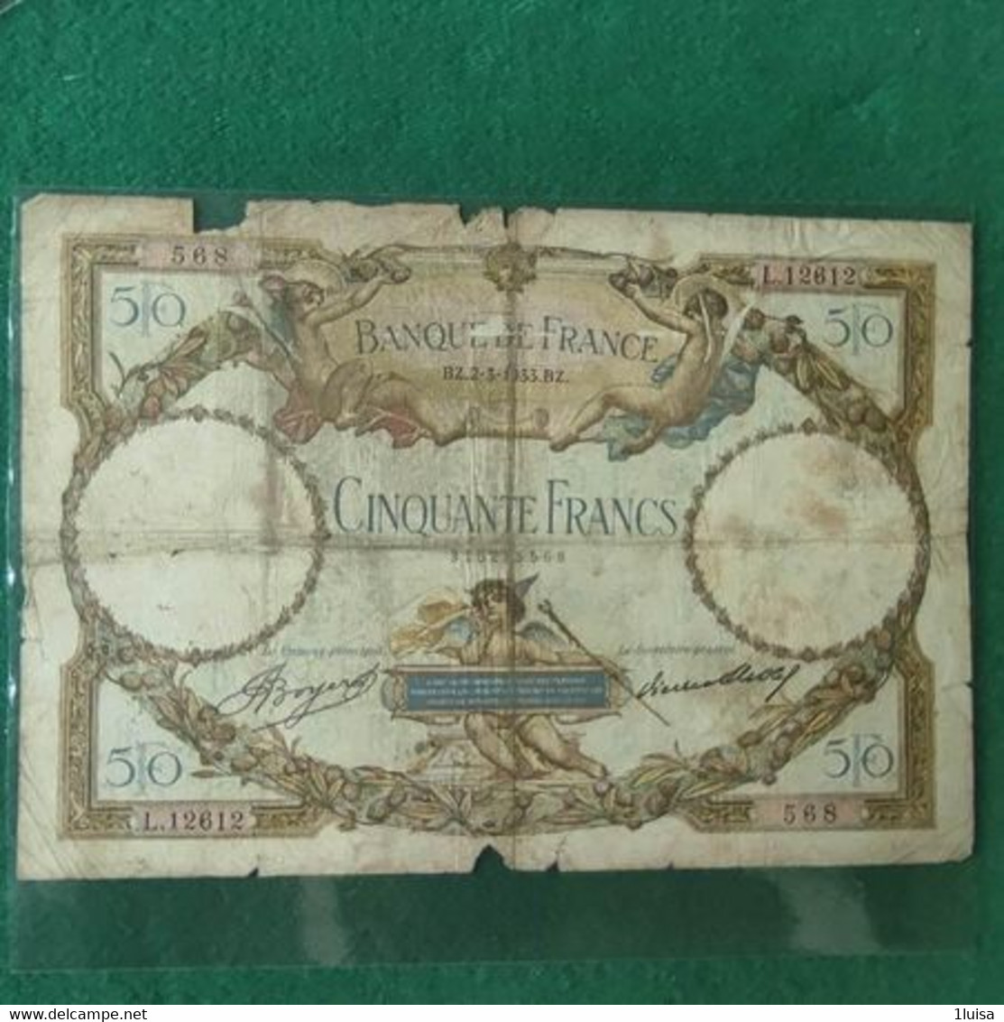 FRANCIA 50  FRANCS 1933 - 50 F 1927-1934 ''Luc Olivier Merson''