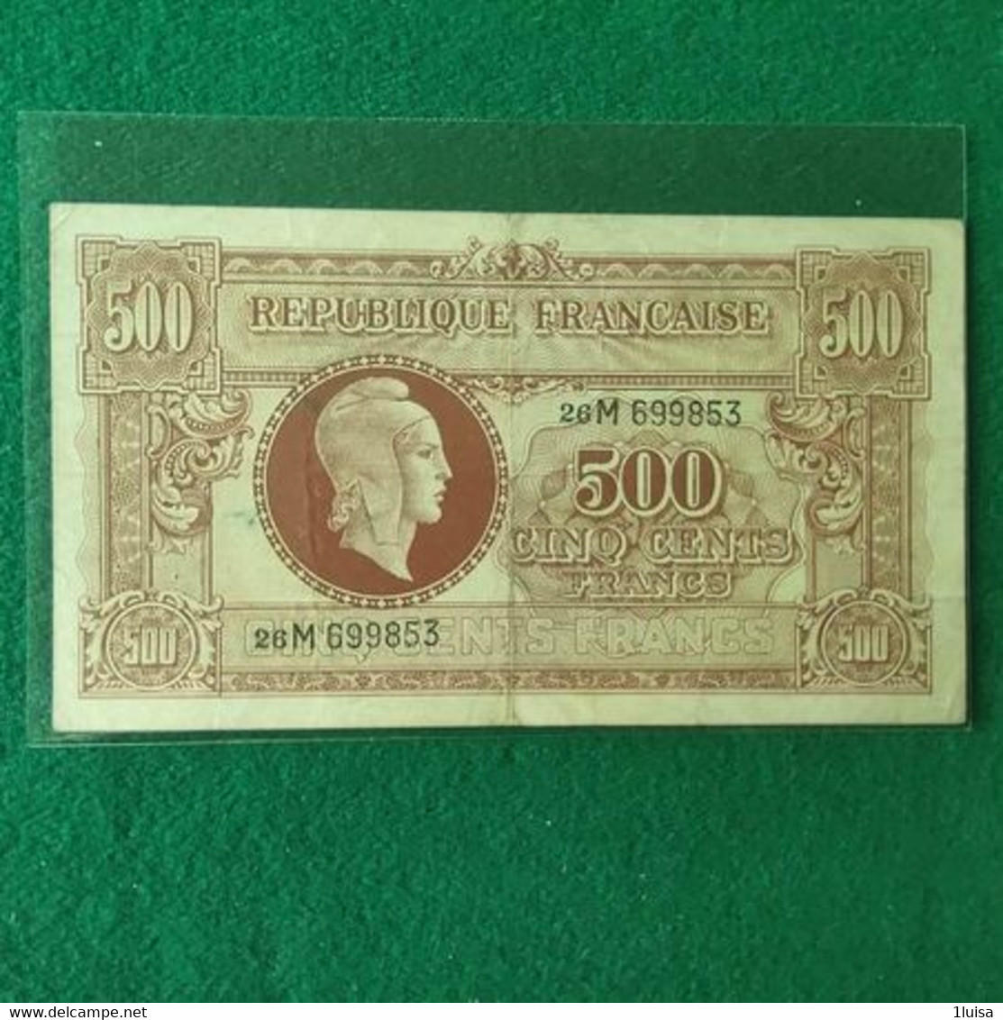 FRANCIA 500 FRANCS 1643/45 - 1947 Trésor Français