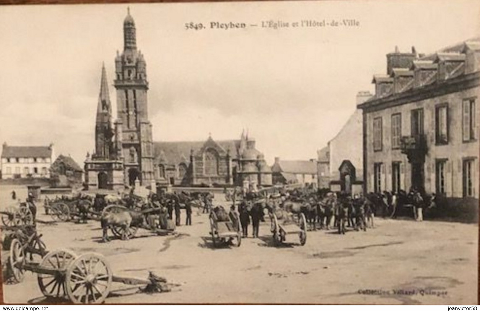 5849 Pleyben L'glise  Et L'hôtel De Ville  Collect Villard /Quimper - Pleyben