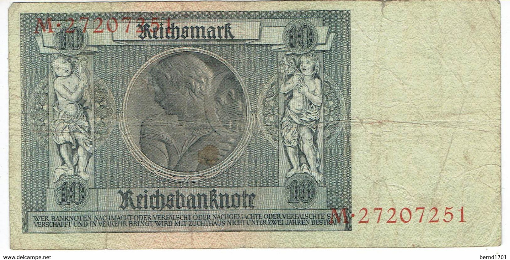 Deutsches Reich - 10 Mark # 22.01.1929 - Gebraucht / Used (h557) - 10 Mark