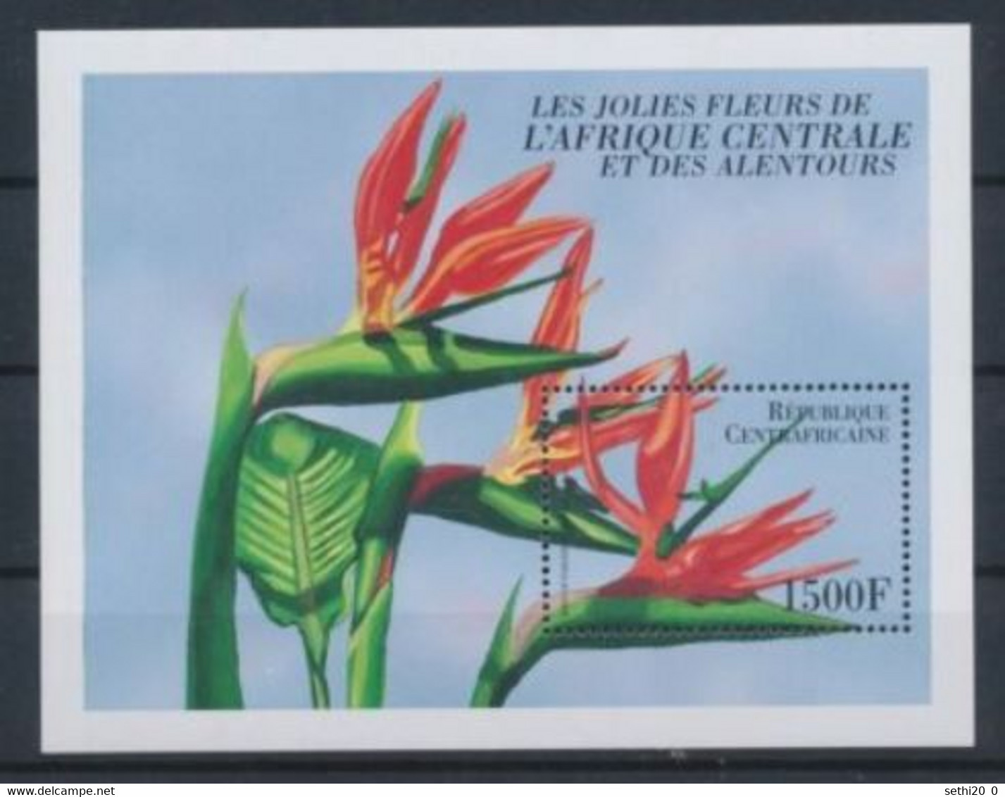 Centrafrique Flowers Fleurs Strelitzia Reginae  MNH - Other & Unclassified