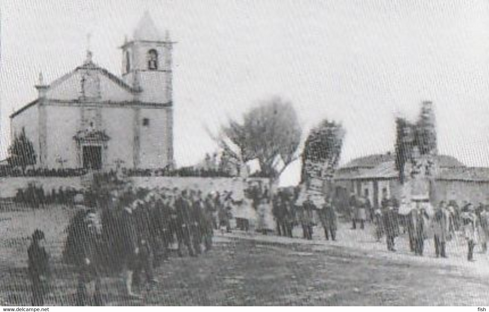 Portugal ** & Postal, Santa Maria Feira, Reprodução Da Igreja E Arrail Em Dia De Festa 1800. J.F Paços Brandão (155) - Aveiro