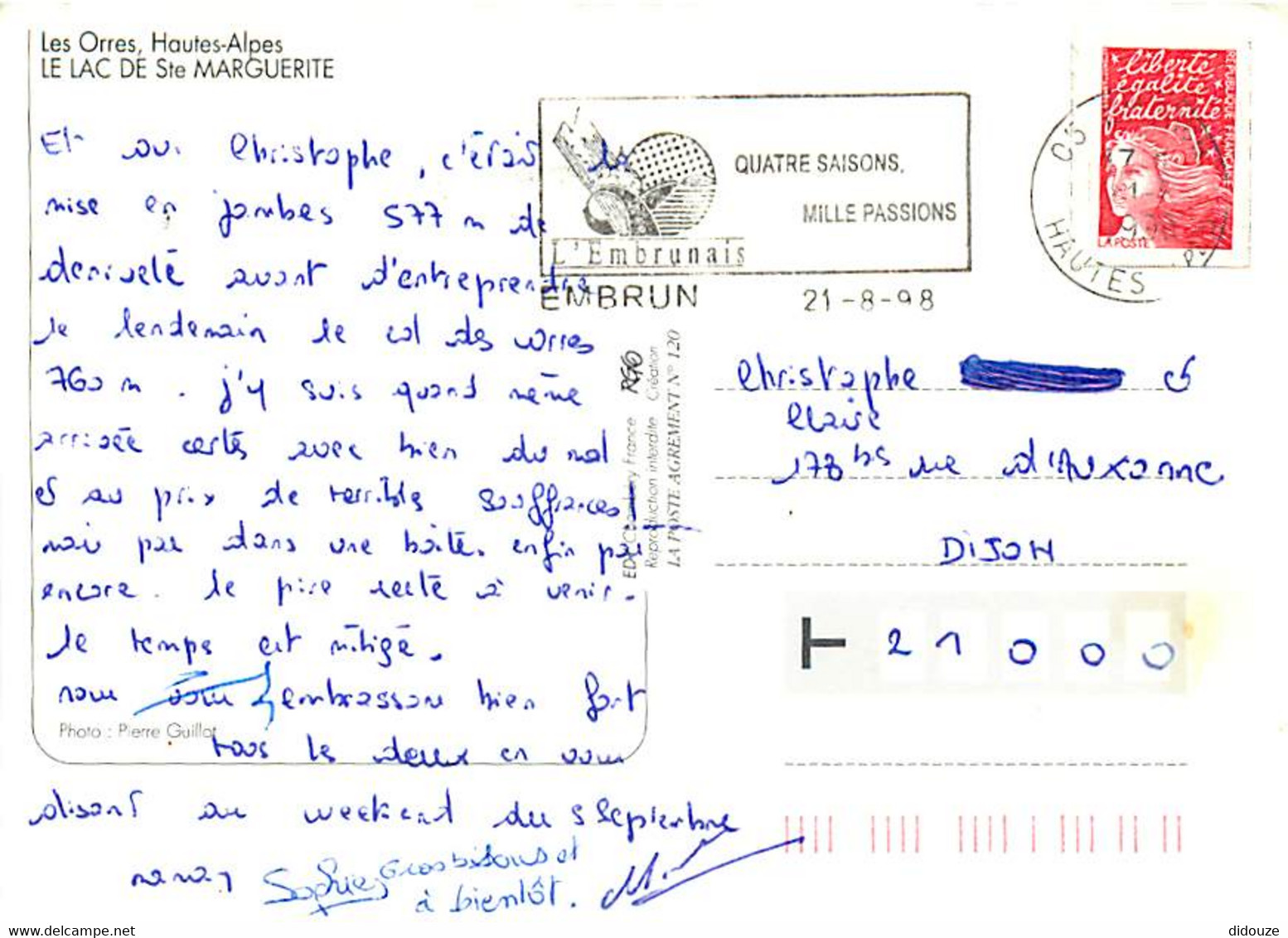 05 - Hautes Alpes - Lac Sainte Marguerite - CPM - Voir Scans Recto-Verso - Other & Unclassified