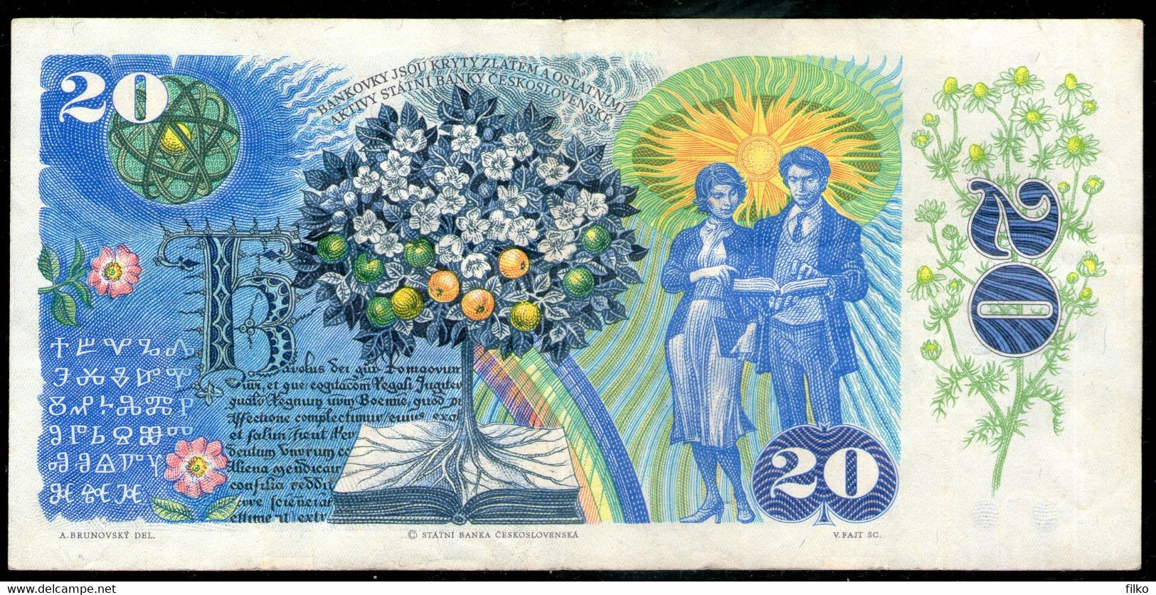 Czechoslovakia,20 Korun 1988,P.95b,as Scan - Tchécoslovaquie