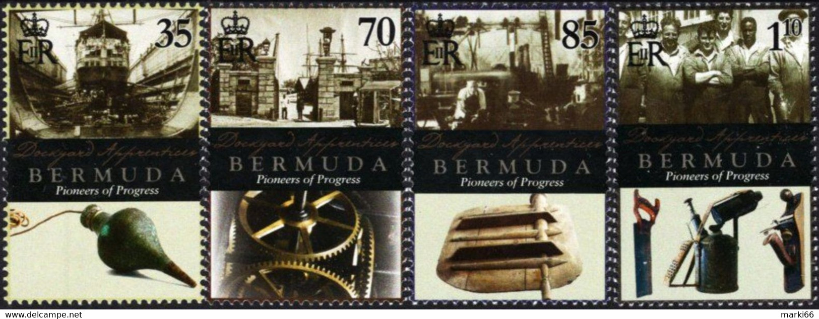 Bermuda - 2010 - Pioneers Of Progress - Dockyard Ship - Mint Stamp Set - Bermuda