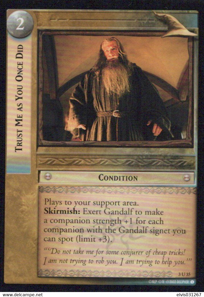 Vintage The Lord Of The Rings: #2 Trust Me As You Once Did - EN - 2001-2004 - Mint Condition - Trading Card Game - Il Signore Degli Anelli