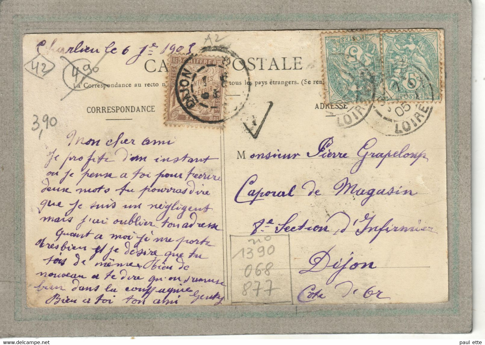 CPA - (42) CHARLIEU - Thème: ARBRE - Aspect Des Platanes Du Boulevard Thiers En 1905 - Charlieu
