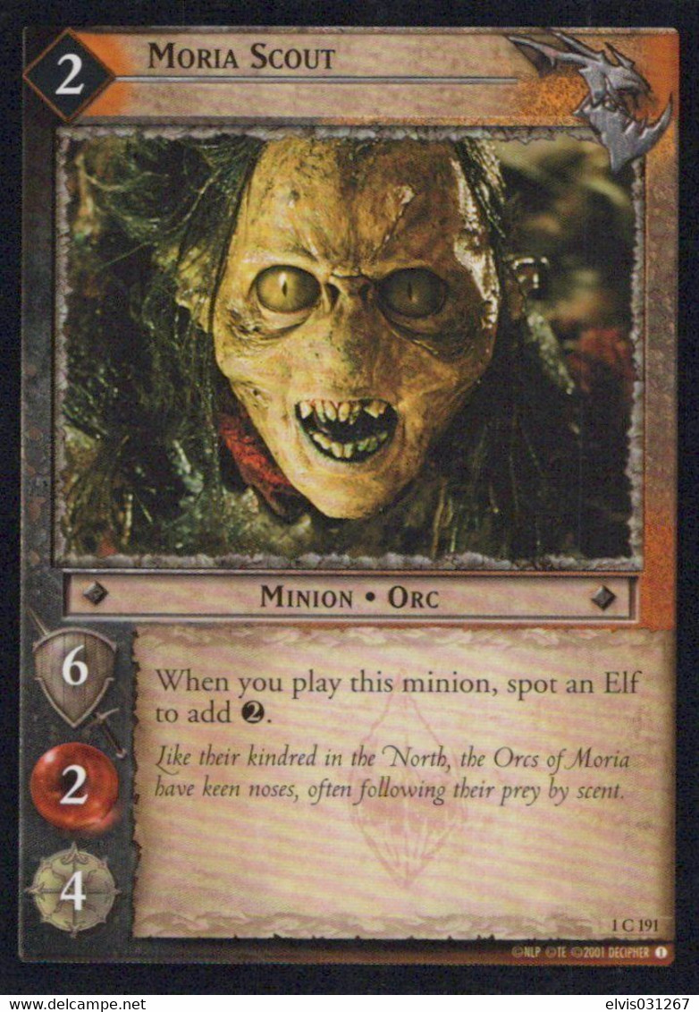 Vintage The Lord Of The Rings: #2 Moria Scout - EN - 2001-2004 - Mint Condition - Trading Card Game - El Señor De Los Anillos