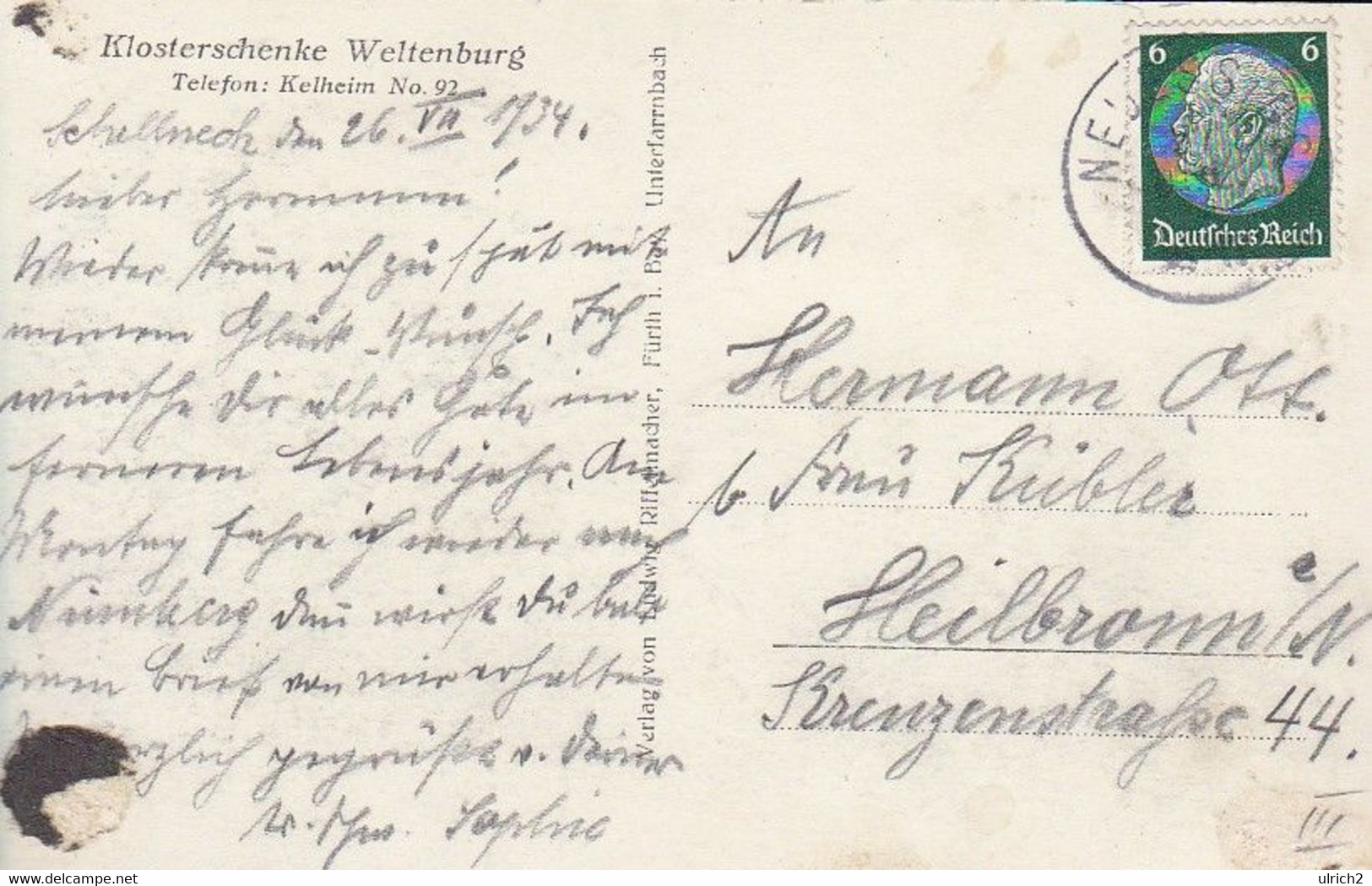 AK Donaudurchbruch Bei Weltenburg - 1934 (58420) - Kelheim