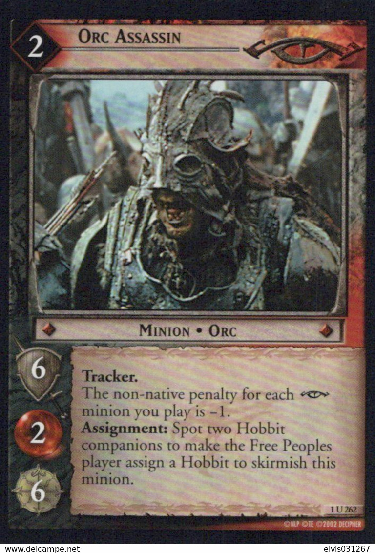 Vintage The Lord Of The Rings: #2 Orc Assassin - EN - 2001-2004 - Mint Condition - Trading Card Game - Herr Der Ringe