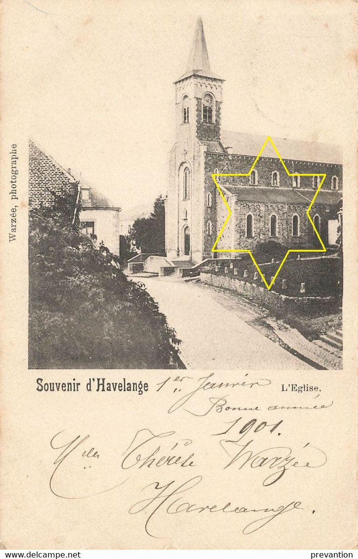 Souvenir D'HAVELANGE - L'Eglise - Carte Circulé En 1901 - Havelange