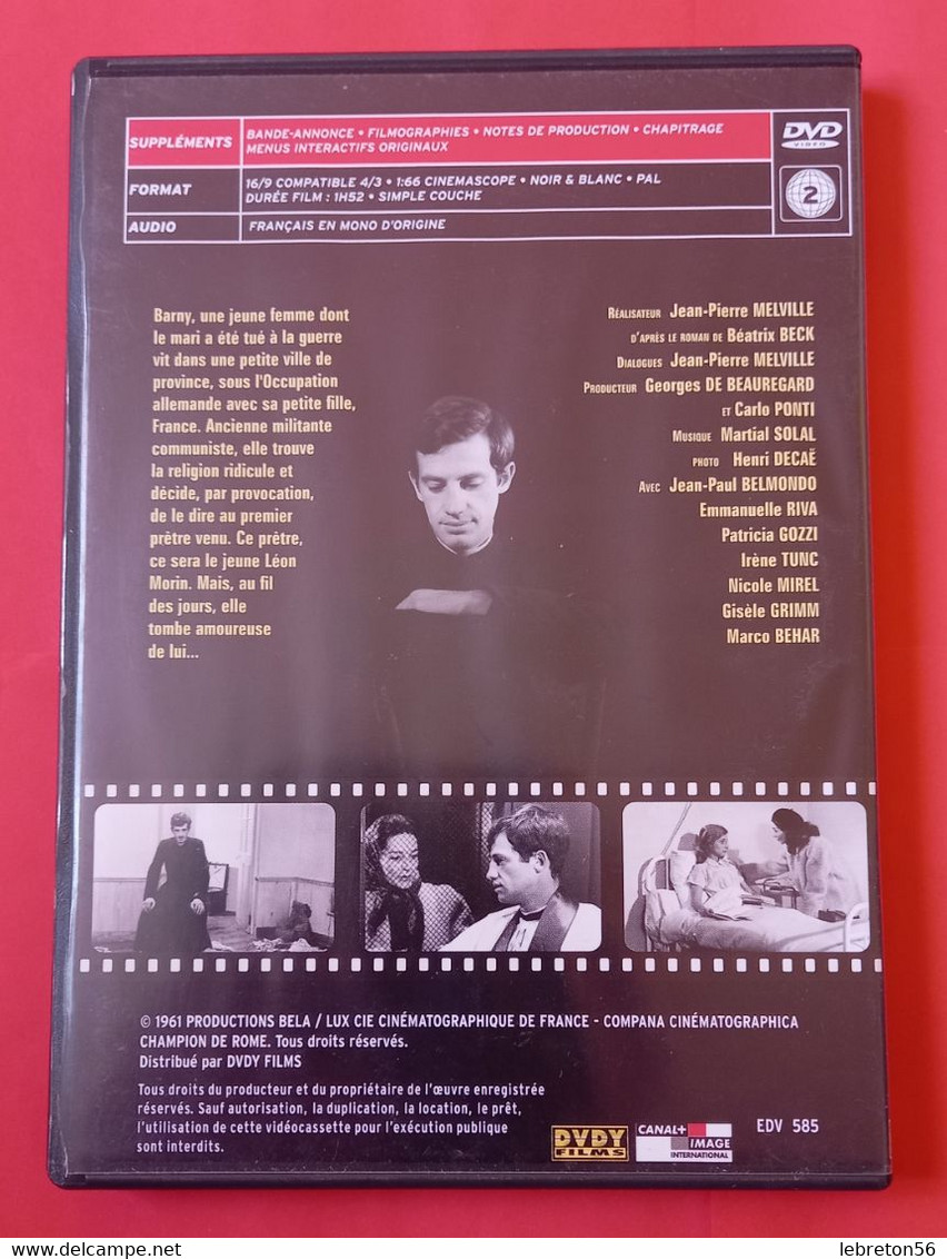 D.V.D. « BELMONDO-Collection N°25 » LEON MORIN PRÊTRE ,Un Film De Jean-Pierre Melville X2 Phts - Romantique