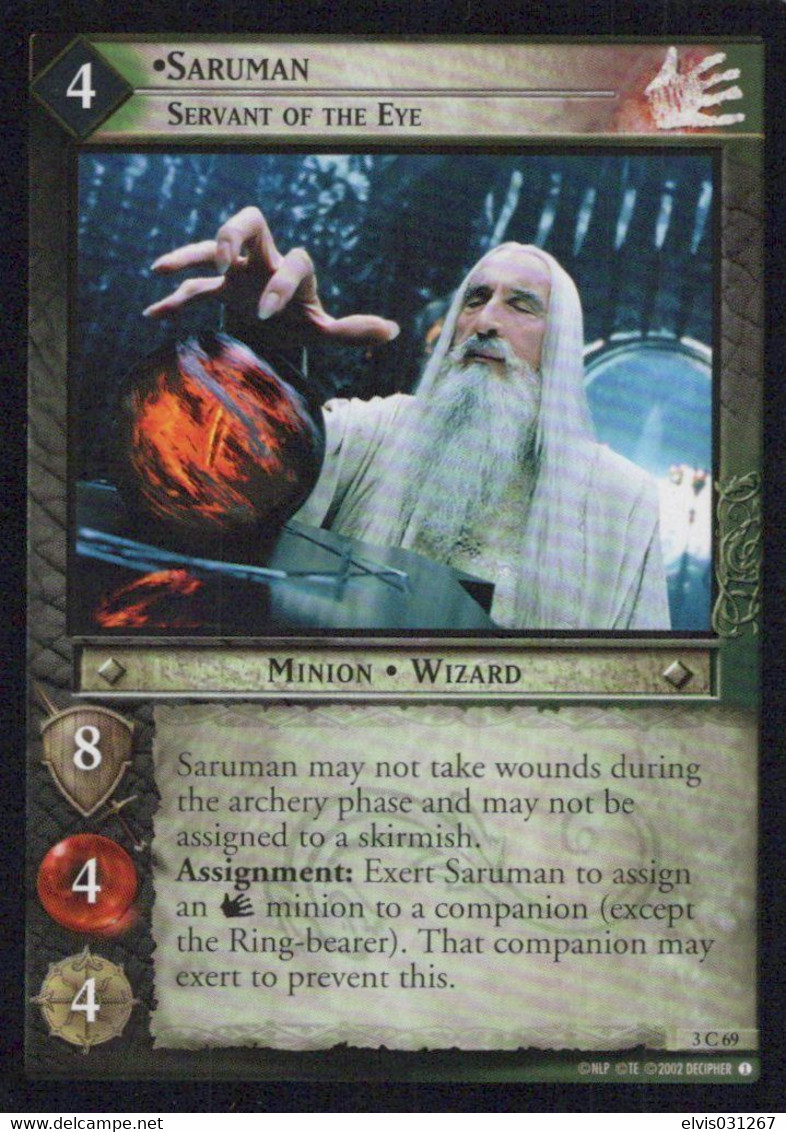 Vintage The Lord Of The Rings: #4 Saruman Servant Of The Eye - EN - 2001-2004 - Mint Condition - Trading Card Game - El Señor De Los Anillos