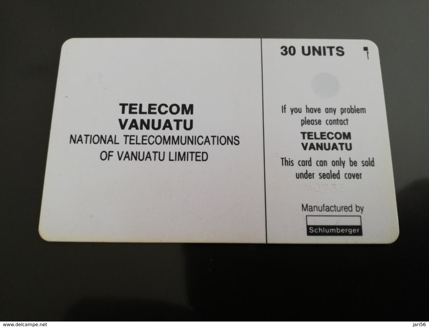 VANUATU 30 UNITS CHIPCARD   Fine Used    **6439** - Vanuatu