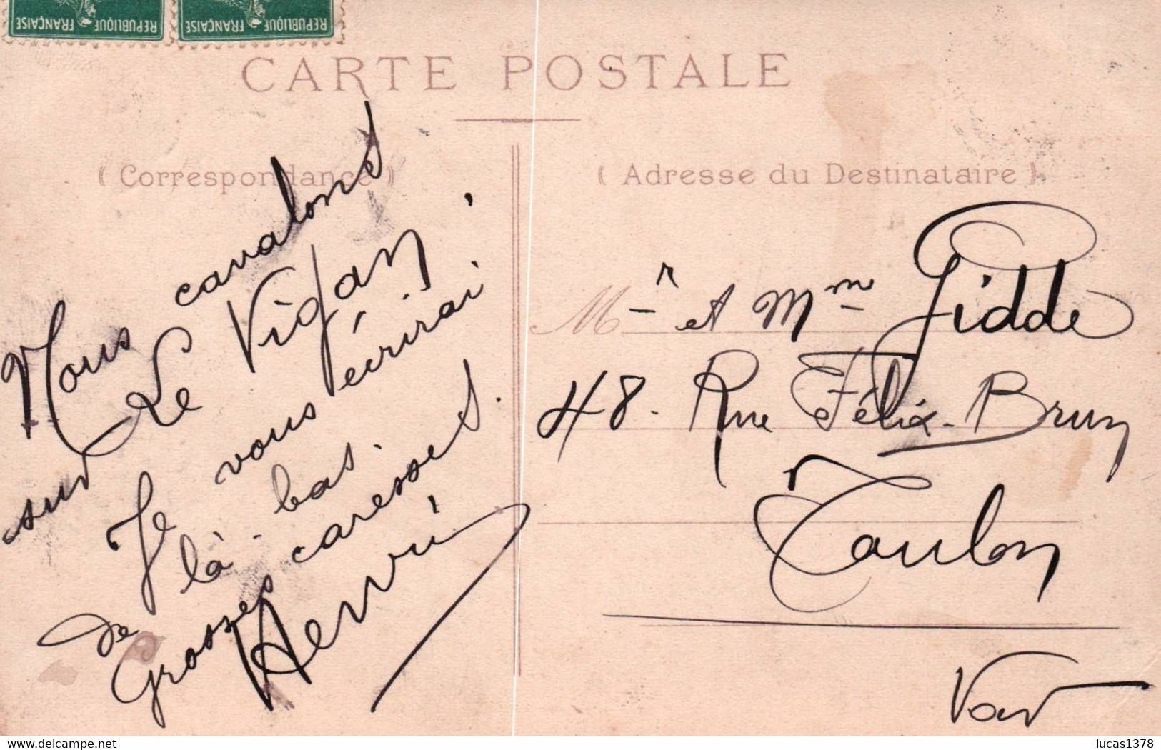 30 / QUISSAC / PLACE DU PONT DE GARONNE / RARE CARTE GLACEE 1910 - Quissac