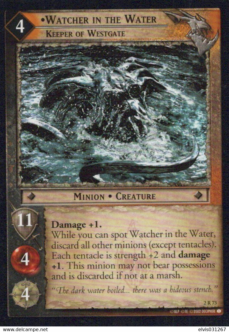 Vintage The Lord Of The Rings: #4 Watcher In The Water Keeper Of Westgate -2001-2004- Mint Condition - Trading Card Game - Il Signore Degli Anelli