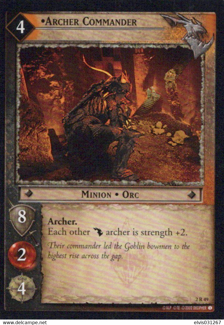 Vintage The Lord Of The Rings: #4 Archer Commander - EN - 2001-2004 - Mint Condition - Trading Card Game - El Señor De Los Anillos