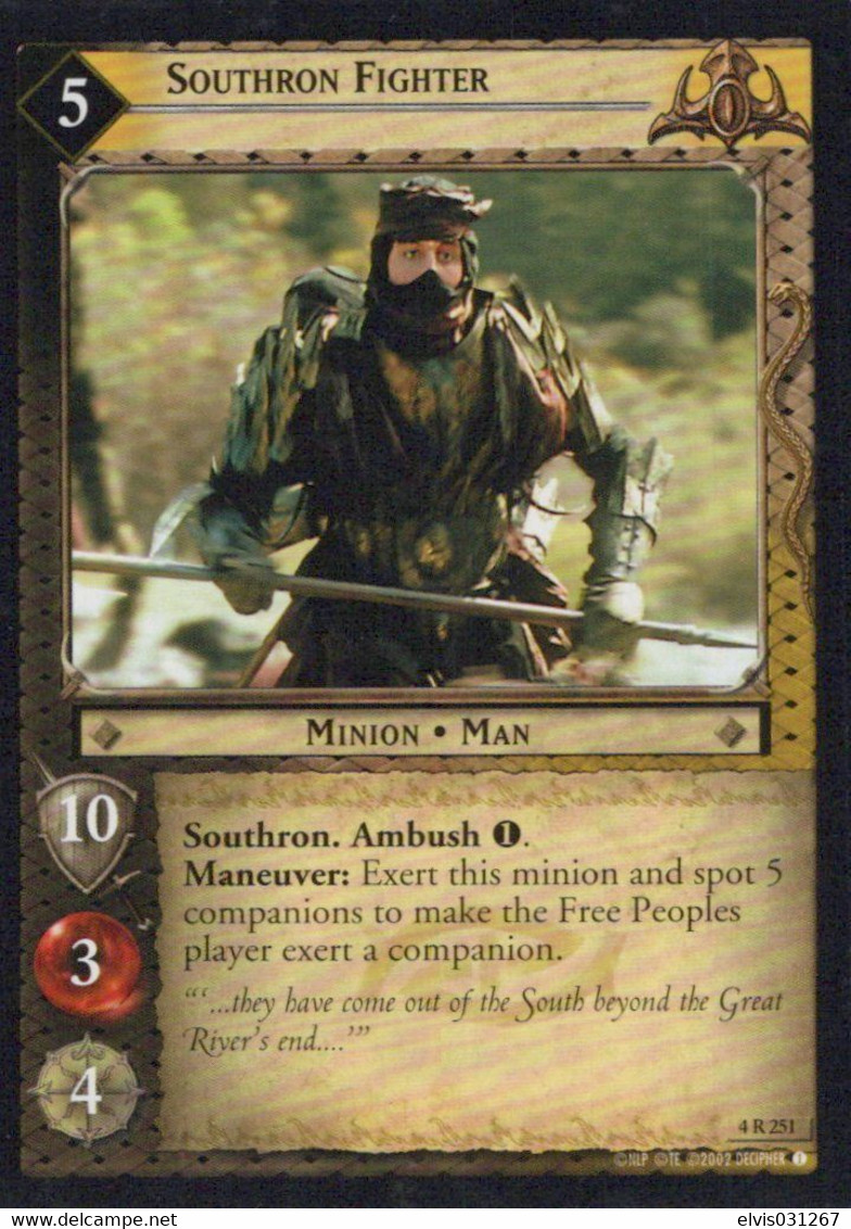 Vintage The Lord Of The Rings: #5 Southron Fighter - 2001-2004 - Mint Condition - Trading Card Game - Herr Der Ringe