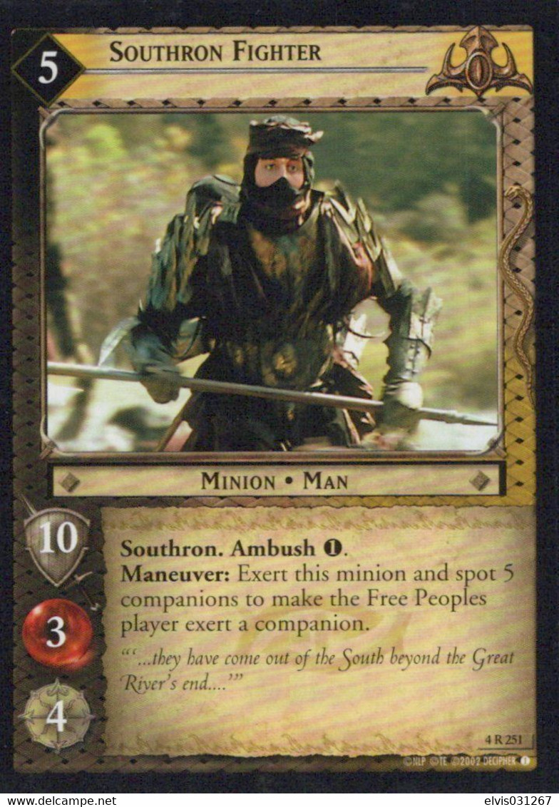 Vintage The Lord Of The Rings: #5 Southron Fighter - 2001-2004 - Mint Condition - Trading Card Game - Il Signore Degli Anelli