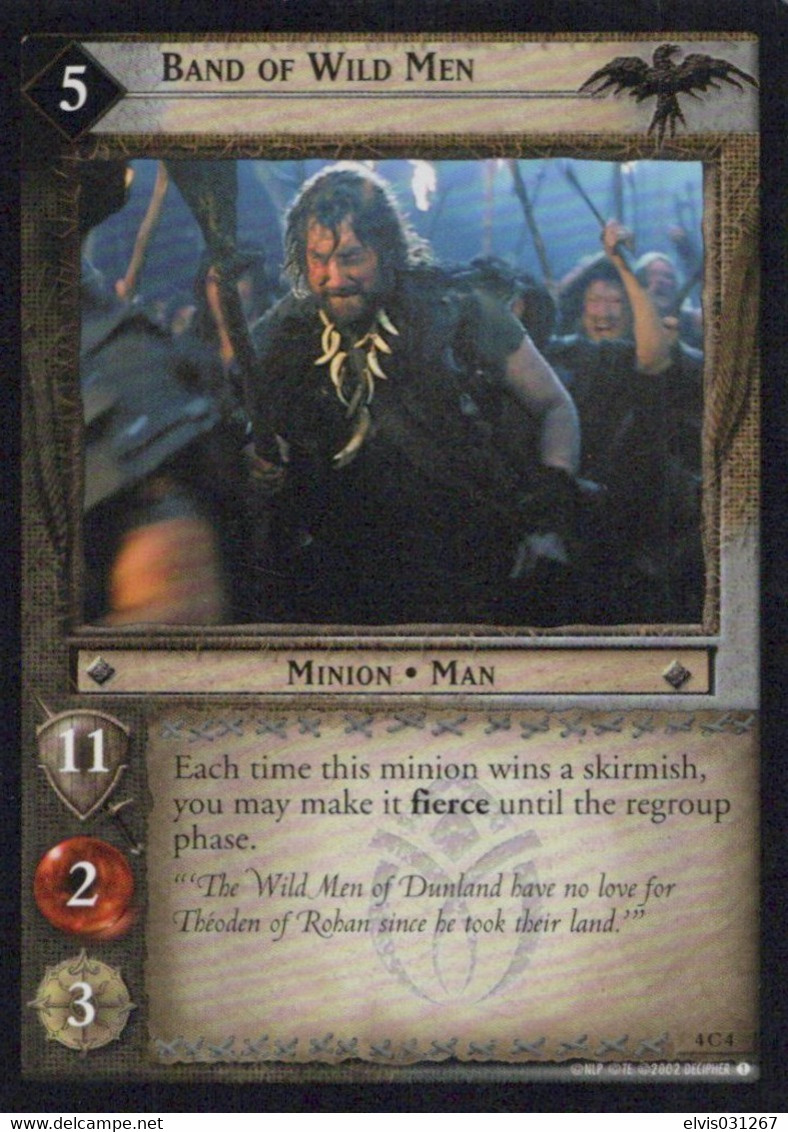 Vintage The Lord Of The Rings: #5 Band Of Wild Men - 2001-2004 - Mint Condition - Trading Card Game - Herr Der Ringe