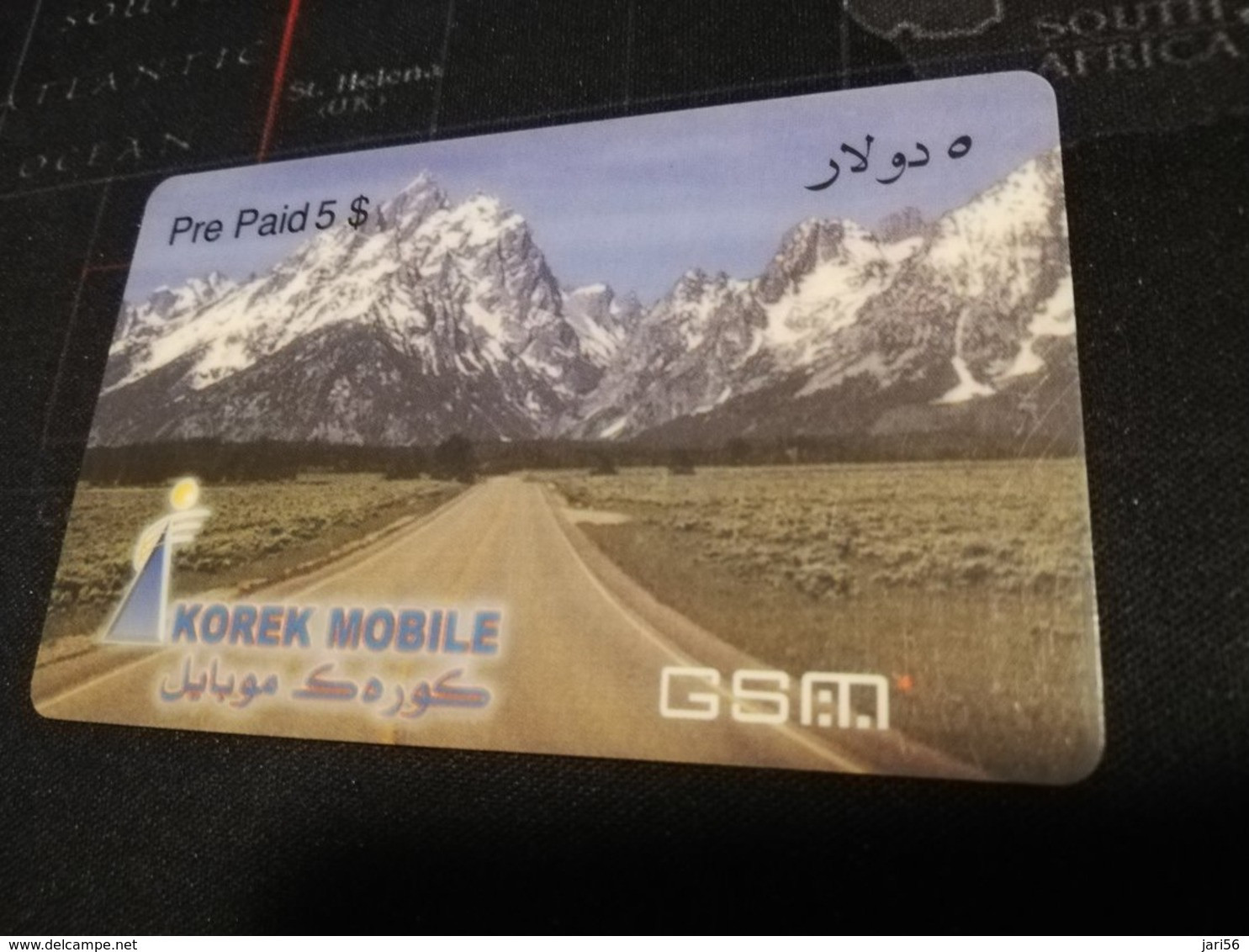 IRAk $ 5,- PRE PAID CARD  (RR Difficult) GSM / KOREK MOBILE / 2003    Fine Used Card  ** 6464** - Irak