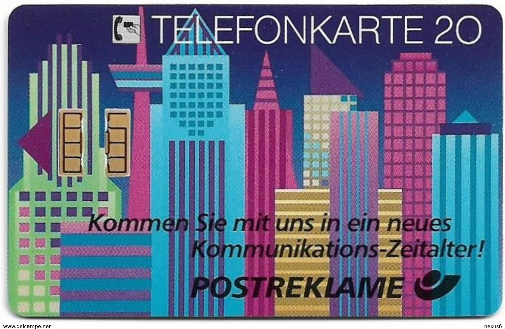 Germany - X 05M - Skyline 13 - Postreklame München, 06.1990, 20U, 1.500ex, Used - X-Series : Publicitarias De La  Postreklame Alemana